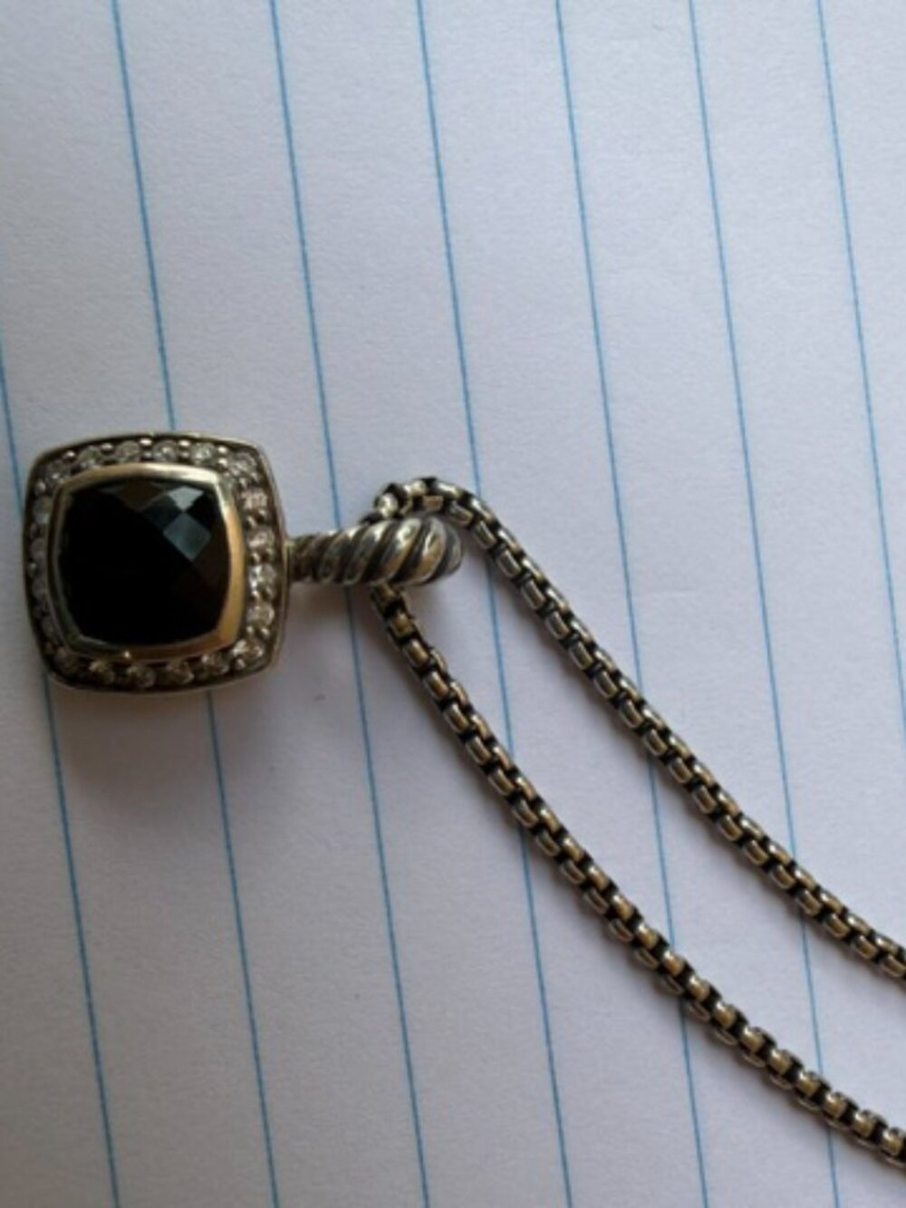 David Yurman Silver Petite Albion Necklace - Picture 2 of 5